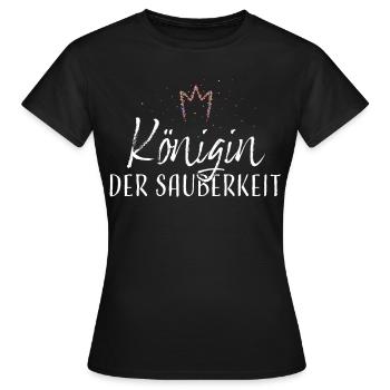 Sauberkeit Putzfrau Reinigungskraft - Frauen T-Shirt - Schwarz - Vorne - AI Model Female 172 dark (172cm)