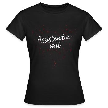 Assistentin mit Herz Beruf Job Aushilfe - Frauen T-Shirt - Schwarz - Vorne - AI Model Female 172 dark (172cm)