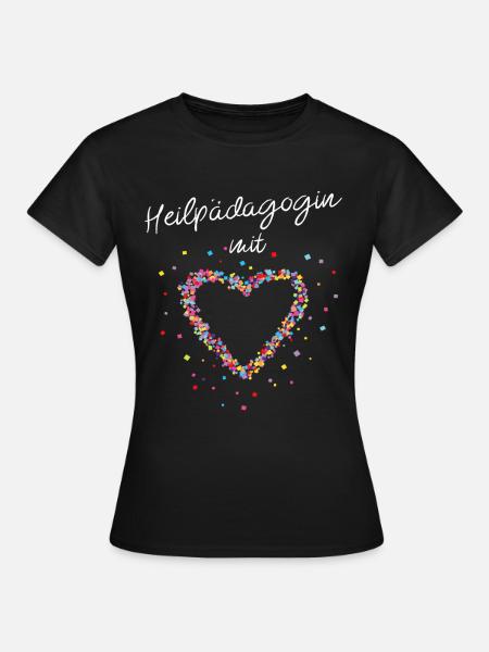 Heilpädagogin Mit Herz Sonderschule - Frauen T-Shirt - Schwarz