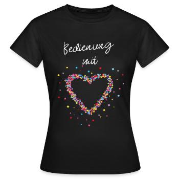 Bedienung Kellnerin Servicekraft - Frauen T-Shirt - Schwarz - Vorne - AI Model Female 172 dark (172cm)