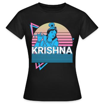 Krishna Dieu hindou Ancienne mythologie hindoue Geschen - T-shirt Femme - noir - Devant - AI Model Female 172 dark (172cm)