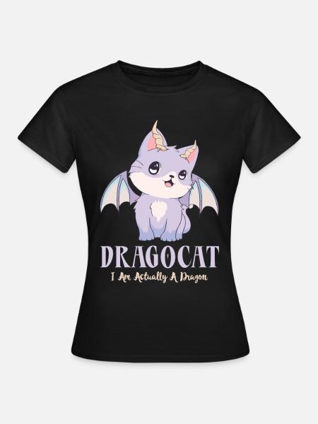 Kawaii Katze Dragocat Ich bin eigentlich ein Drach - Dame-T-shirt - sort