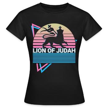 Löwe von Juda Jude Jude Hebräisch Israelit Israel - Frauen T-Shirt - Schwarz - Vorne - AI Model Female 172 dark (172cm)