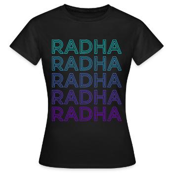 Radha Déesse hindoue Mythologie Hindouisme Rétro - T-shirt Femme - noir - Devant - AI Model Female 172 dark (172cm)