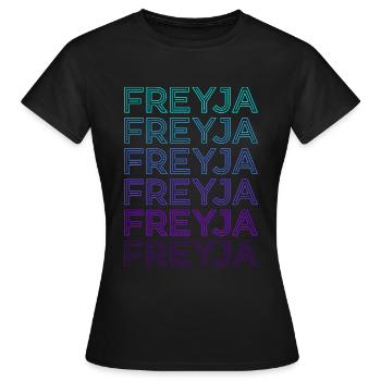 Freyja Déesse Wicca Pagan Retro - T-shirt Femme - noir - Devant - AI Model Female 172 dark (172cm)