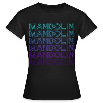 Mandoline Retro - Frauen T-Shirt - Schwarz - Vorne - AI Model Female 172 dark (172cm)