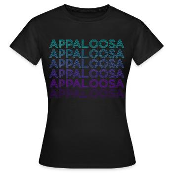 Appaloosa Pferd Retro - Frauen T-Shirt - Schwarz - Vorne - AI Model Female 172 dark (172cm)