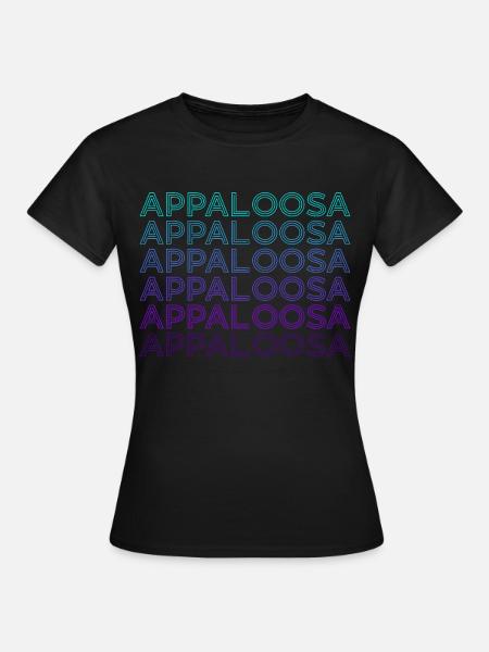 Appaloosa Pferd Retro - Frauen T-Shirt - Schwarz
