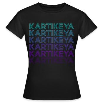 Kartikeya Dieu hindou Mythologie Hindouisme Rétro - T-shirt Femme - noir - Devant - AI Model Female 172 dark (172cm)
