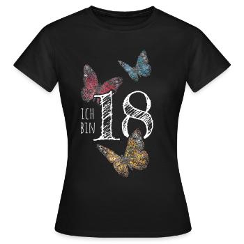 Achzehnter Geburtstag 18. Geschenk - Frauen T-Shirt - Schwarz - Vorne - AI Model Female 172 dark (172cm)