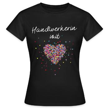Handwerkerin Mit Herz Heimwerker - Frauen T-Shirt - Schwarz - Vorne - AI Model Female 172 dark (172cm)