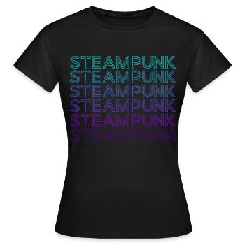 Steampunk Retro - Women's T-Shirt - black - Front - AI Model Female 172 dark (172cm)
