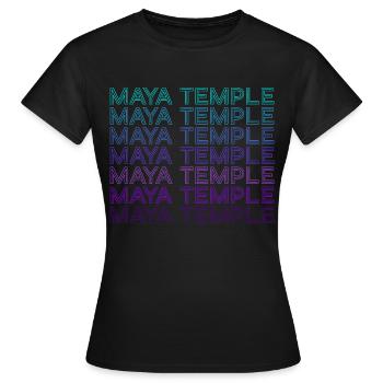 Temple Maya Ancienne Pyramide Maya Aztèques Rétro - T-shirt Femme - noir - Devant - AI Model Female 172 dark (172cm)
