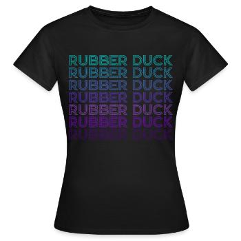 Gummi-Ente Retro - Frauen T-Shirt - Schwarz - Vorne - AI Model Female 172 dark (172cm)