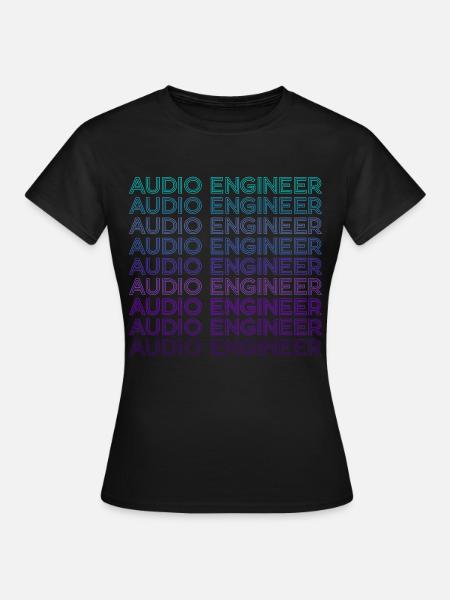Tontechniker Tontechniker Retro - Frauen T-Shirt - Schwarz
