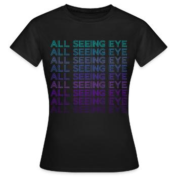 All-seeing eye retro - Women's T-Shirt - black - Front - AI Model Female 172 dark (172cm)