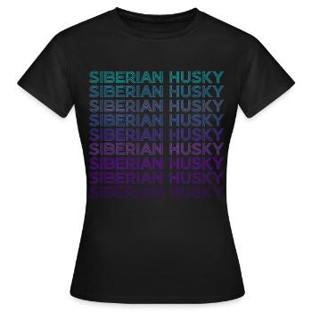 Sibérie Husky Rétro - T-shirt Femme - noir - Devant - AI Model Female 172 dark (172cm)