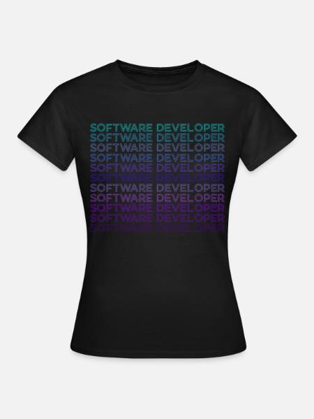 Softwareentwickler Computerprogrammierer Retro - Frauen T-Shirt - Schwarz