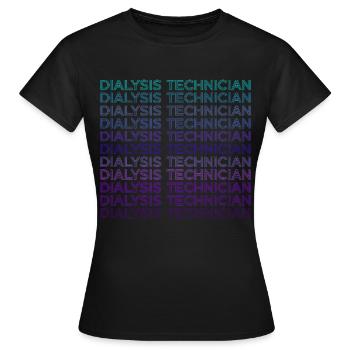 Dialysis Technician Dialysis Technician Retro - Women's T-Shirt - black - Front - AI Model Female 172 dark (172cm)