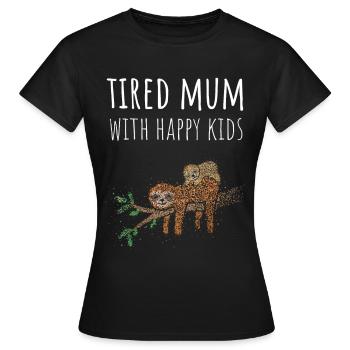 Maman Mère Fête des Mères Cadeau de fête des Mères - T-shirt Femme - noir - Devant - AI Model Female 172 dark (172cm)