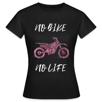 Pas de moto Pas de vie Moto Motocross - T-shirt Femme - noir - Devant - AI Model Female 172 dark (172cm)