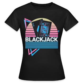 Blackjack Pik Jack Casino Joueur Jeu Gesc - T-shirt Femme - noir - Devant - AI Model Female 172 dark (172cm)