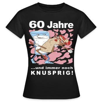 60 Jahre und immer noch knusprig! - Frauen T-Shirt - Schwarz - Vorne - AI Model Female 172 dark (172cm)