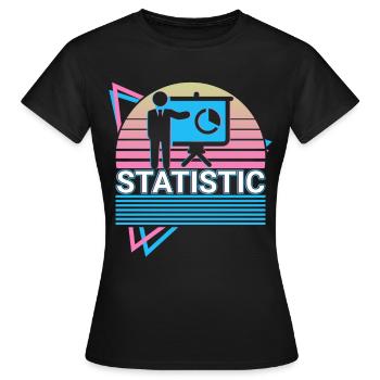 Statistiker Statistiker Retro Geschenk - Frauen T-Shirt - Schwarz - Vorne - AI Model Female 172 dark (172cm)