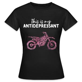 Moto MotoCycliste Biker Biker - T-shirt Femme - noir - Devant - AI Model Female 172 dark (172cm)