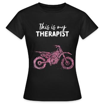Motorcycle Motorcycling Therapist Bike - Women's T-Shirt - black - Front - AI Model Female 172 dark (172cm)
