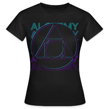 Alchimie Symbole Alchimiste Pierre Philosophale Rétro - T-shirt Femme - noir - Devant - AI Model Female 172 dark (172cm)