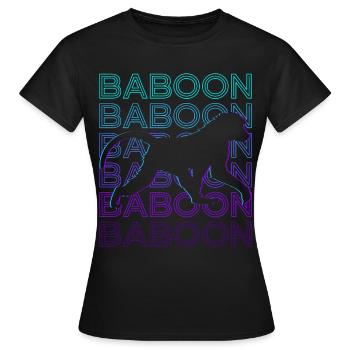 Baboon Retro Gift - Women's T-Shirt - black - Front - AI Model Female 172 dark (172cm)
