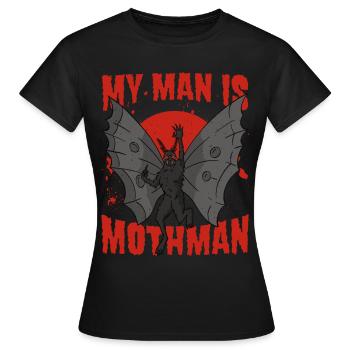 Mothman Crypto Cryptozoology Cadeau - T-shirt Femme - noir - Devant - AI Model Female 172 dark (172cm)