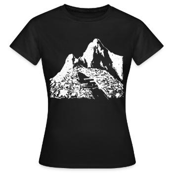 Machu Picchu Pérou Inca Cadeau - T-shirt Femme - noir - Devant - AI Model Female 172 dark (172cm)
