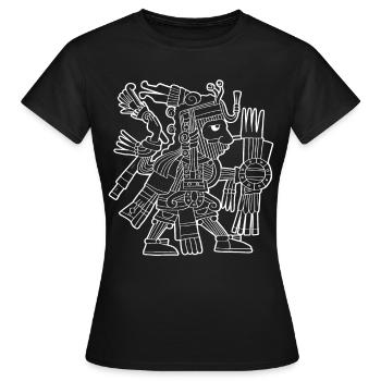 Mixcoatl Aztèque Dieu Nuage Serpent Maya Inka Tolt - T-shirt Femme - noir - Devant - AI Model Female 172 dark (172cm)