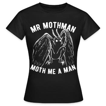 Cryptozoologie des cryptides Mothman - T-shirt Femme - noir - Devant - AI Model Female 172 dark (172cm)