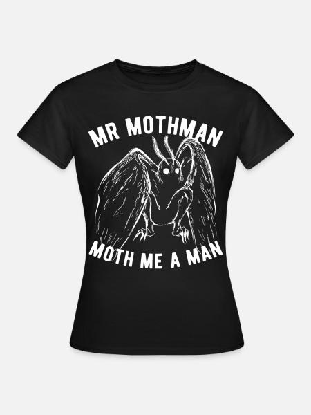 Mothman Cryptid Cryptozoology - Women's T-Shirt - black