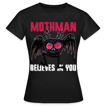Cryptozoologie des cryptides Mothman - T-shirt Femme - noir - Devant - AI Model Female 172 dark (172cm)