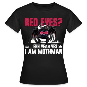 Cryptides de l’homme Moth - T-shirt Femme - noir - Devant - AI Model Female 172 dark (172cm)