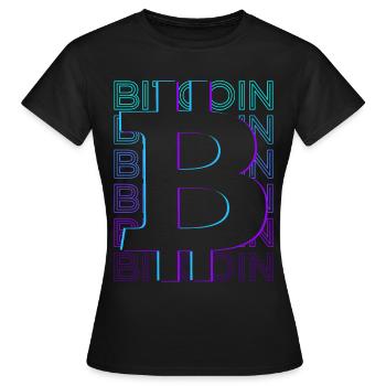 Bitcoin Cryptocurrency Crypto Retro Gift - Women's T-Shirt - black - Front - AI Model Female 172 dark (172cm)