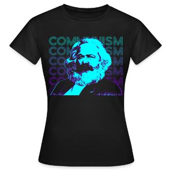 Communisme Karl Marx Marx Marxisme Communiste So - T-shirt Femme - noir - Devant - AI Model Female 172 dark (172cm)