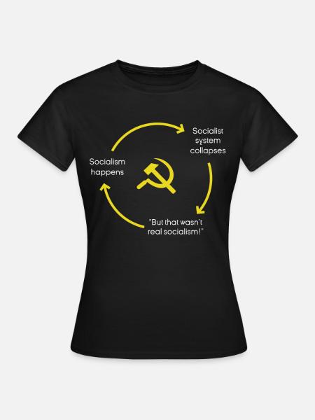 Anti-socialisme Anti-communisme Pro-capitalisme - T-shirt Femme - noir