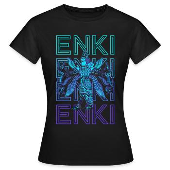 Enki Ancient God Sumerian Mythology Ancient Got - Women's T-Shirt - black - Front - AI Model Female 172 dark (172cm)