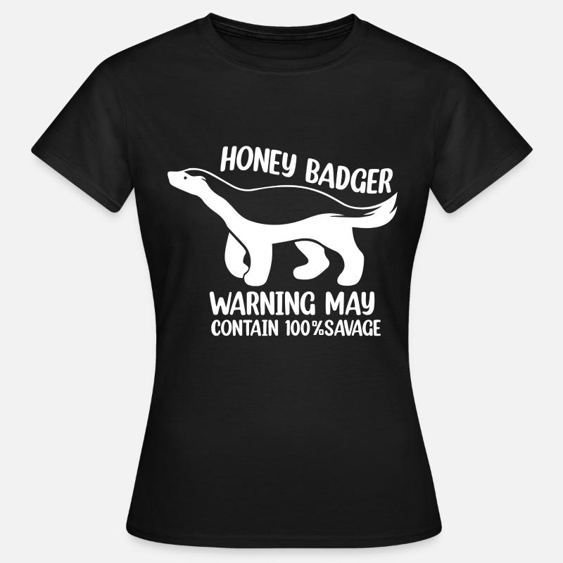 Funny honey badger - Women's T-Shirt - black