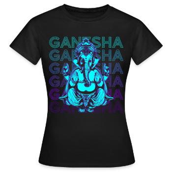 Ganesha Ancien dieu hindou Mythologie hindoue - T-shirt Femme - noir - Devant - AI Model Female 172 dark (172cm)