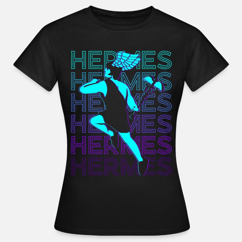 Hermes Gott der Geschwindigkeit Griechischer Gott - Frauen T-Shirt - Schwarz