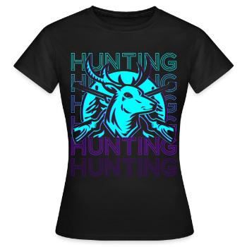 Chasse au cerf rouge Chasseur de cerfs rouges Rétro - T-shirt Femme - noir - Devant - AI Model Female 172 dark (172cm)