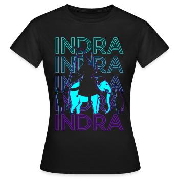 Indra Dieu hindou Mythologie hindoue Vieux hindou - T-shirt Femme - noir - Devant - AI Model Female 172 dark (172cm)