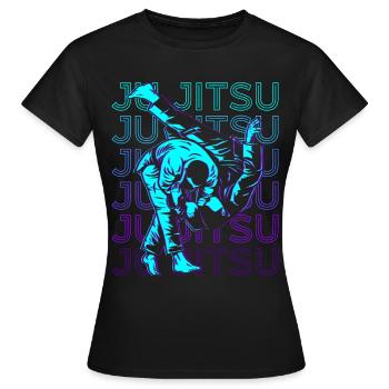 Ju Jitsu Jiu Jitsu Jujutsu Rétro - T-shirt Femme - noir - Devant - AI Model Female 172 dark (172cm)