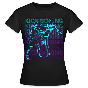 Kickboxing Rétro Kickboxer - T-shirt Femme - noir - Devant - AI Model Female 172 dark (172cm)